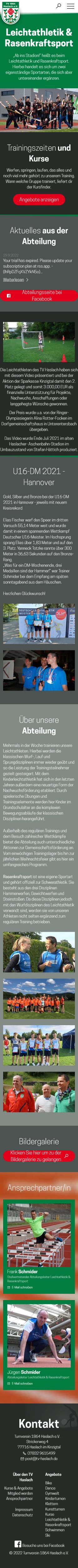 Turnverein Haslach e.V. Smartphone